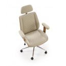 Кресло компьютерное HALMAR TIMBER бежевый/орех